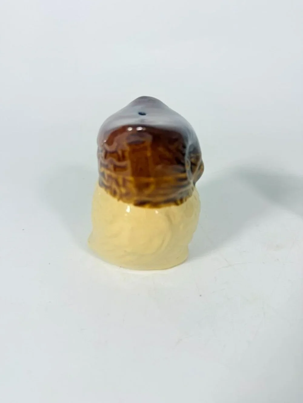 Pottery Owl Salt & Pepper Shakers  Brown Glaze Vintage Kitchenware Retro Collect